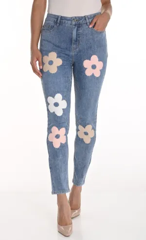 256842U - Applique Daisy Skinny Jean