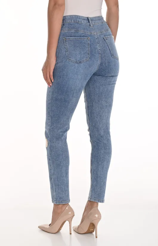 256842U - Applique Daisy Skinny Jean