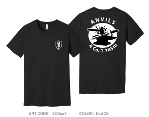 A CO. "Anvils", 1-145th Comfort Unisex Cotton SS Tee - YCBcpY