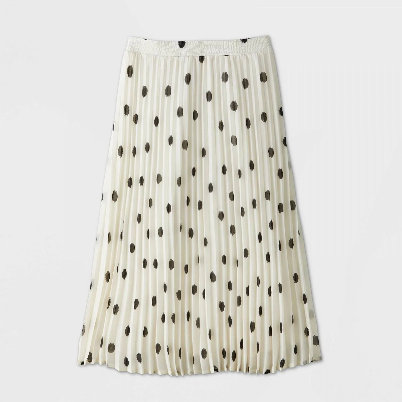 A New Day Women's Polka Dot Pleated A-Line Midi Skirt 568856