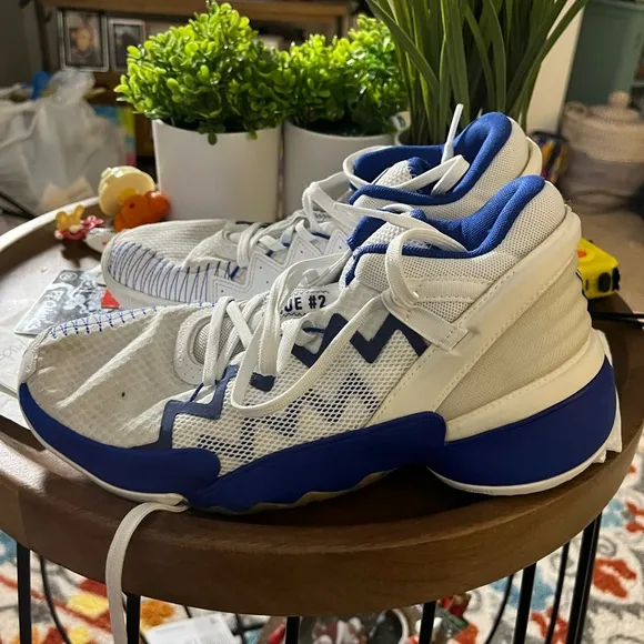 Adidas D.O.N. Issue 2 White Royal Blue Boys Donovan Mitchell