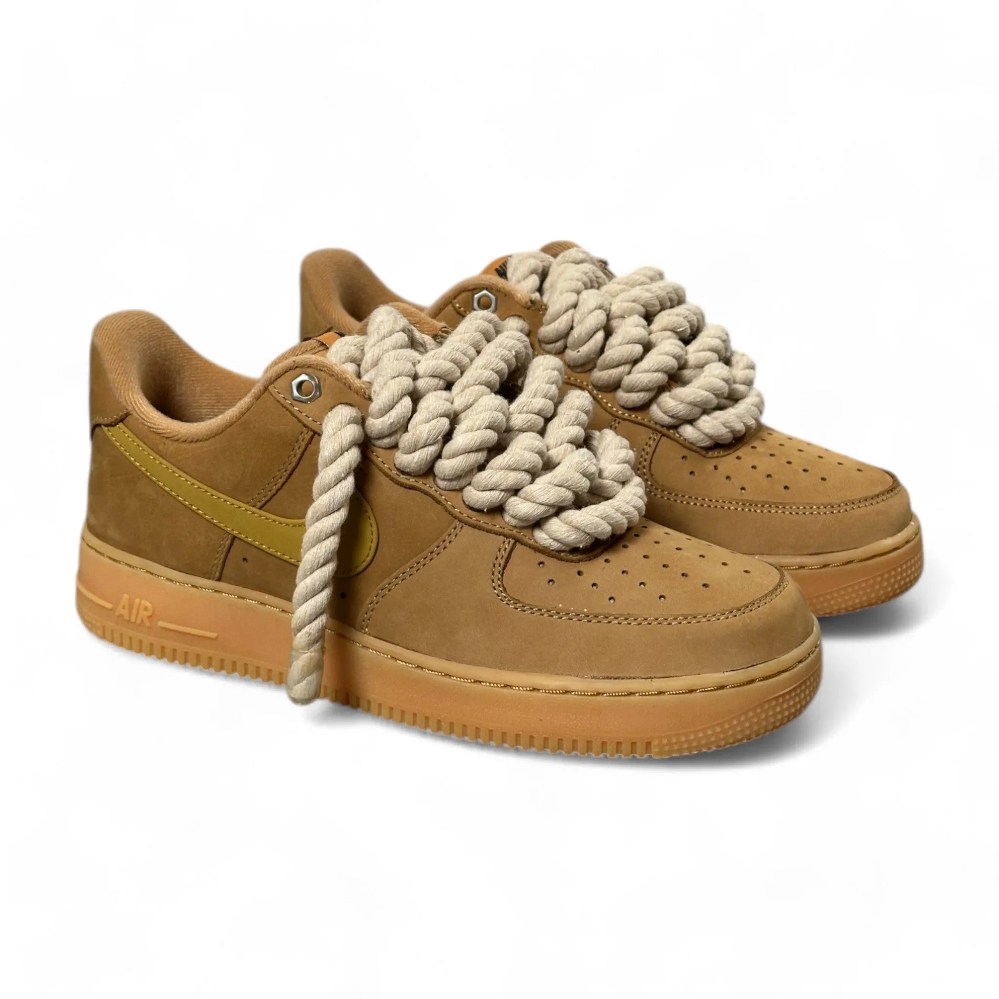 AF1 Customized - Braun ROPE / DICKE SCHNÜRSENKEL