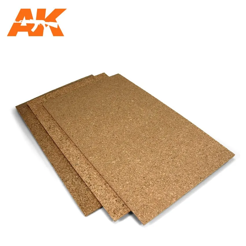 AK Interactive Cork Sheet - Coarse Grained - 200 x 300 x 3mm (2 sheets)