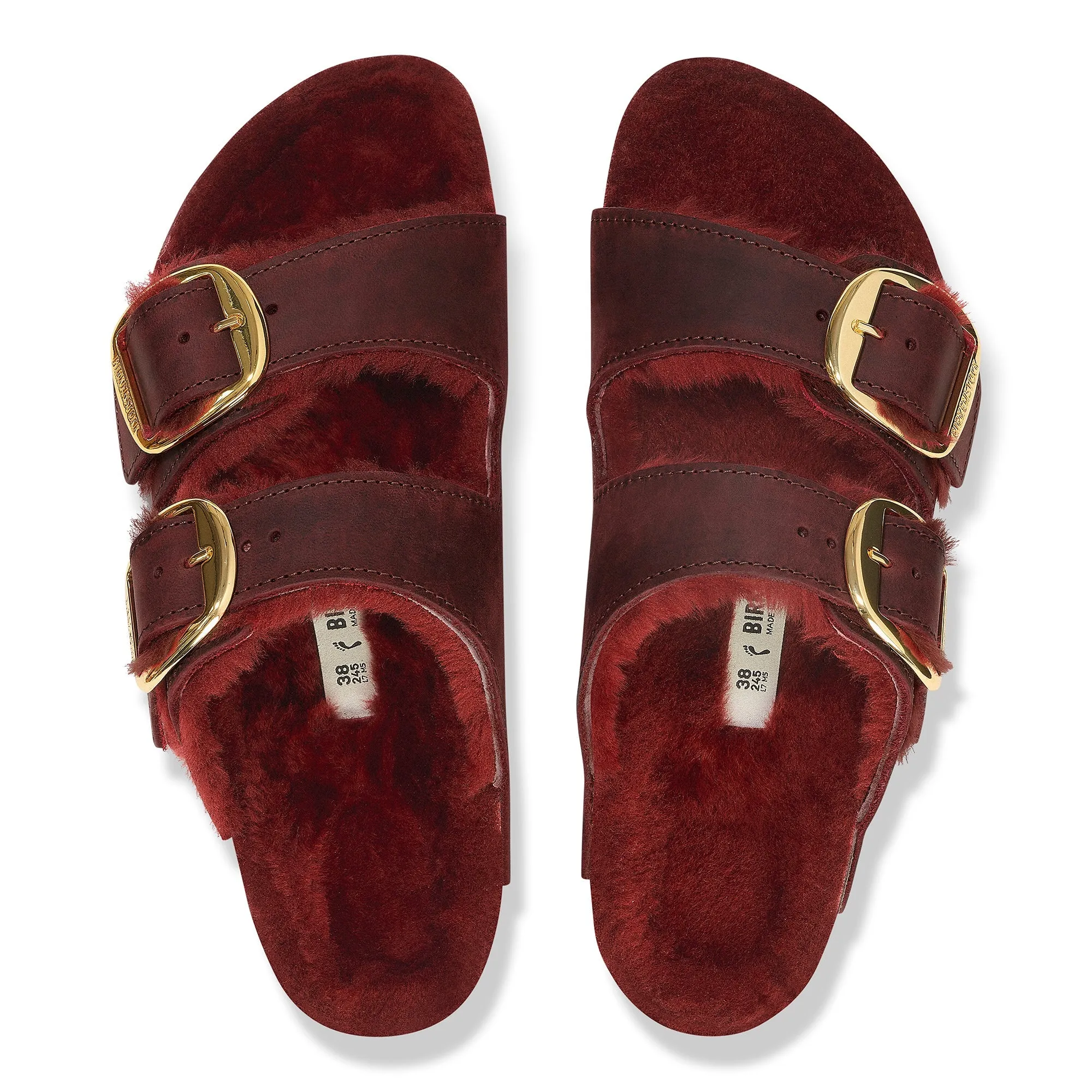 Arizona Big Buckle | Oiled Leather/Shearling | Zinfandel
