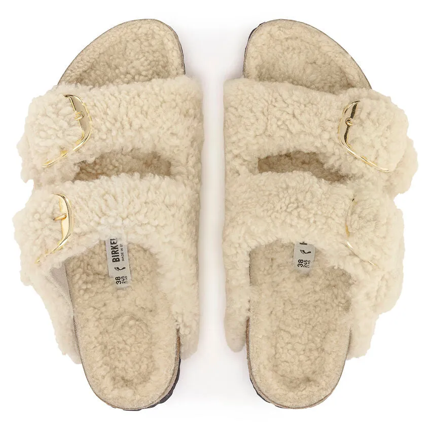 Arizona Big Buckle Teddy -  Eggshell Shearling||Arizona grosses boucles peluche - Fourrure coquille d'oeuf