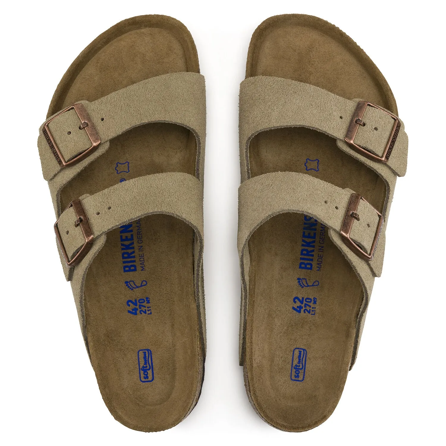 Arizona Soft Footbed Suede (Taupe)