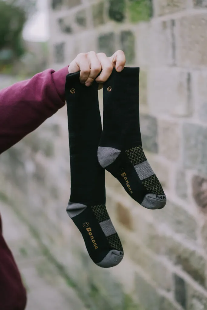 Banana Merino Thin-Knit Tech Crew Socks