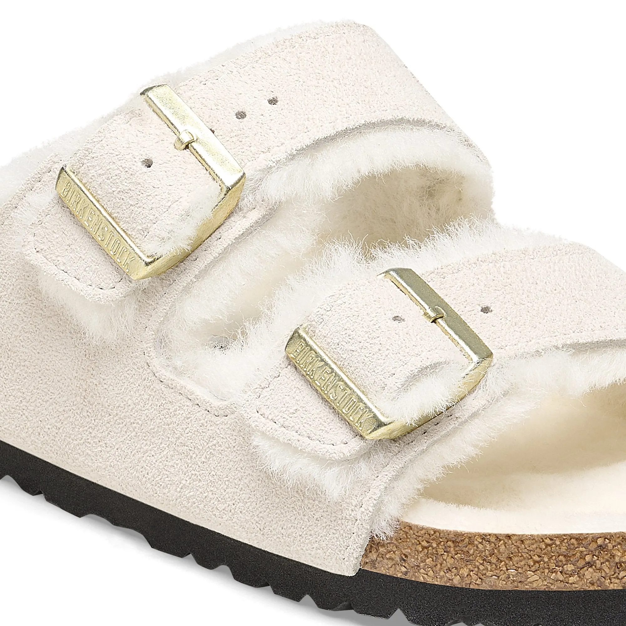 Birkenstock Women's Arizona Shearling Suede Leather Sandal