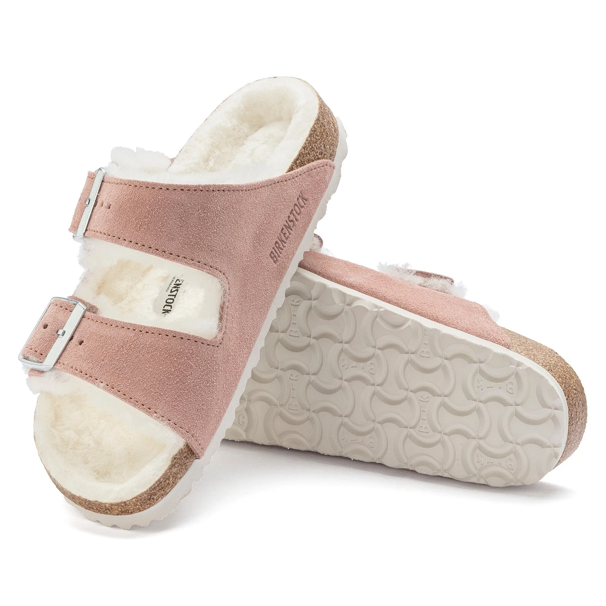 Birkenstock Women's Arizona Shearling Suede Leather Sandal
