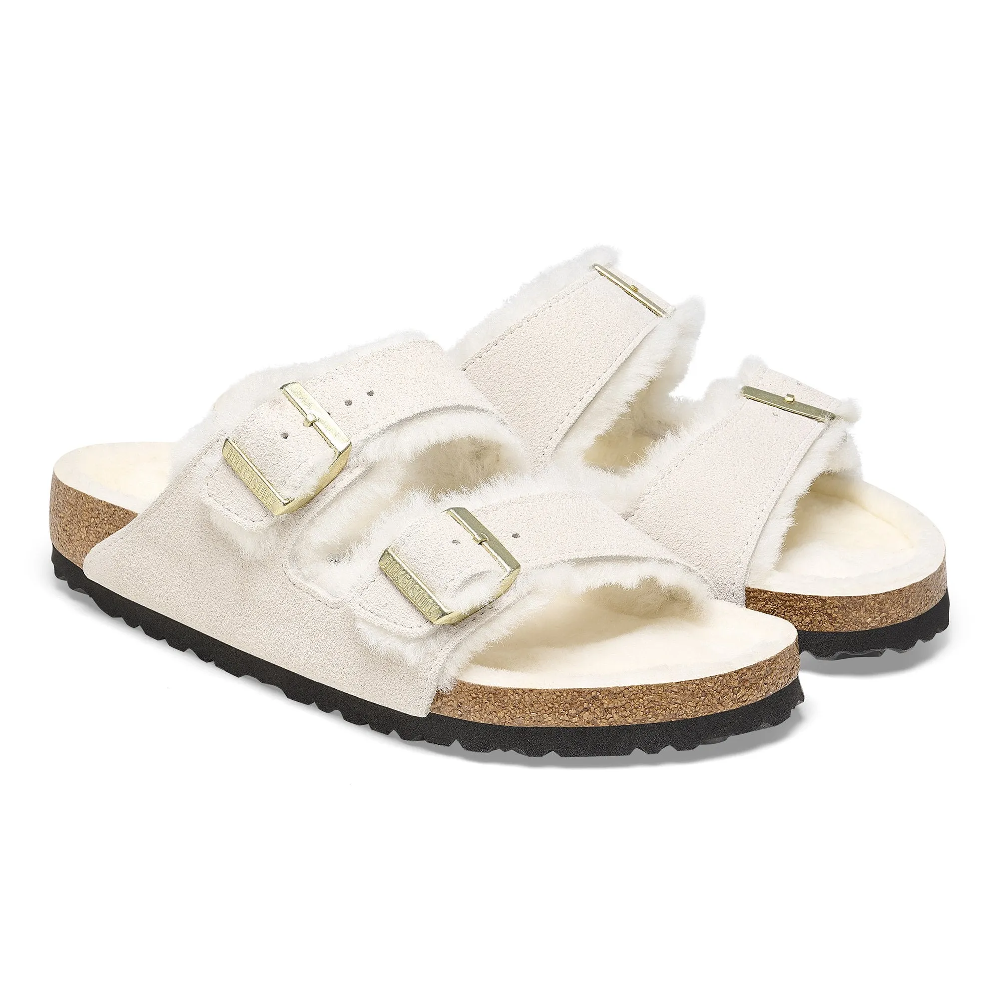 Birkenstock Women's Arizona Shearling Suede Leather Sandal