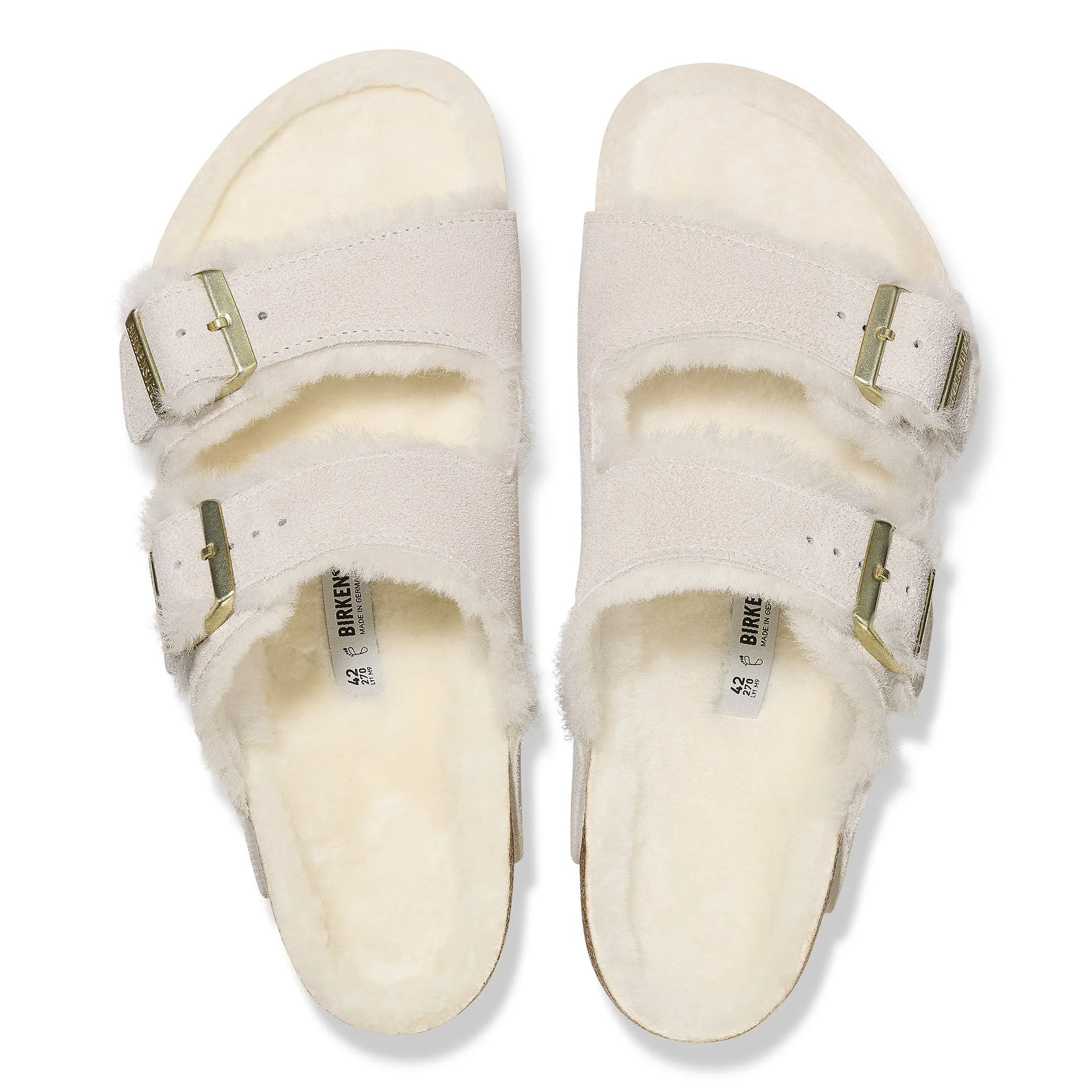 Birkenstock Women's Arizona Shearling Suede Leather Sandal