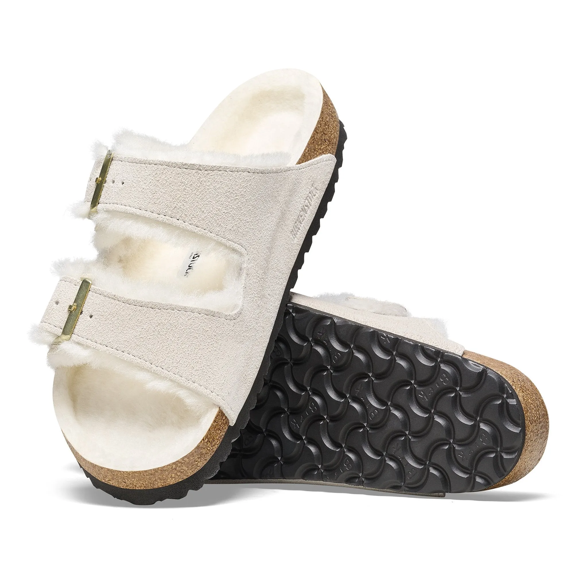 Birkenstock Women's Arizona Shearling Suede Leather Sandal