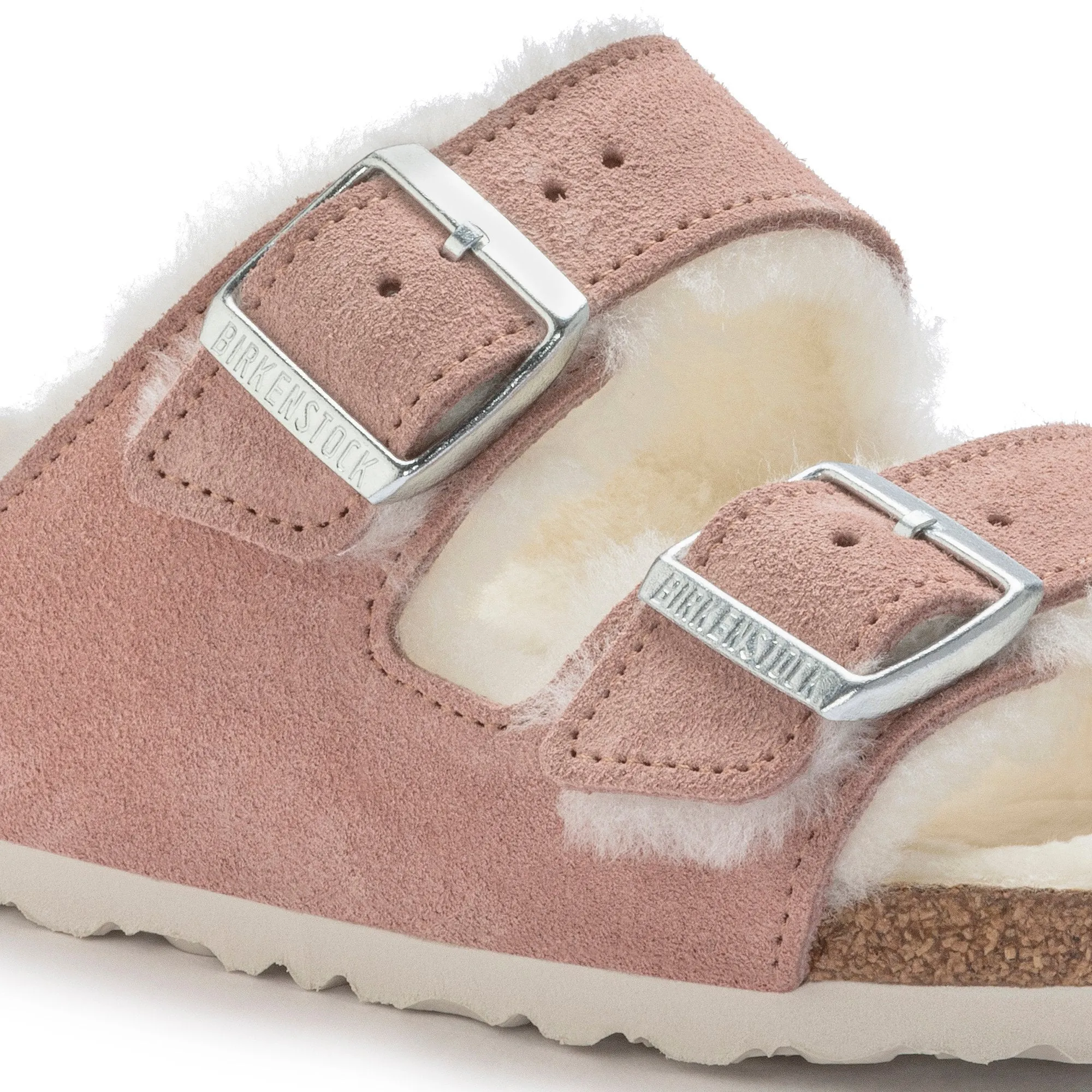 Birkenstock Women's Arizona Shearling Suede Leather Sandal