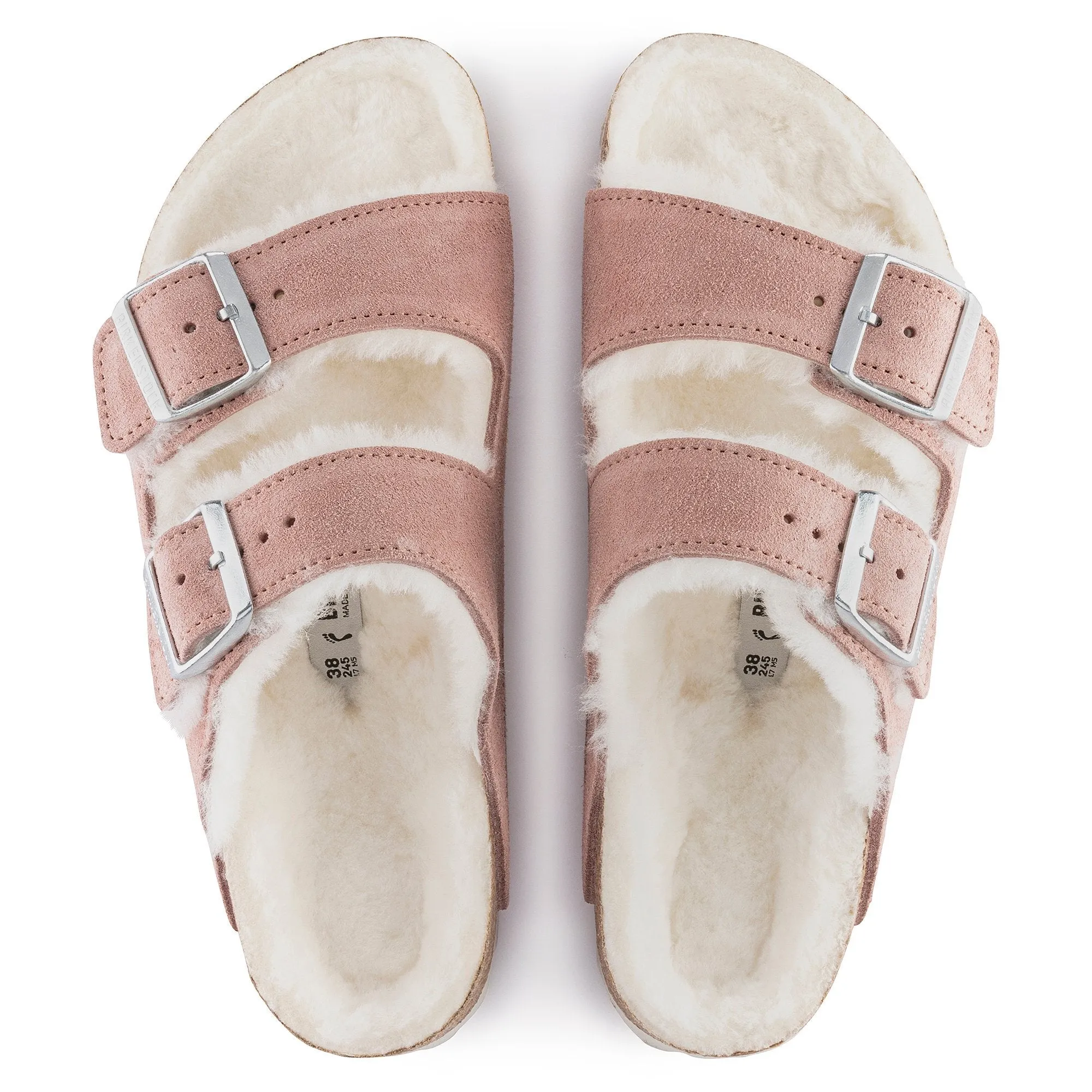 Birkenstock Women's Arizona Shearling Suede Leather Sandal