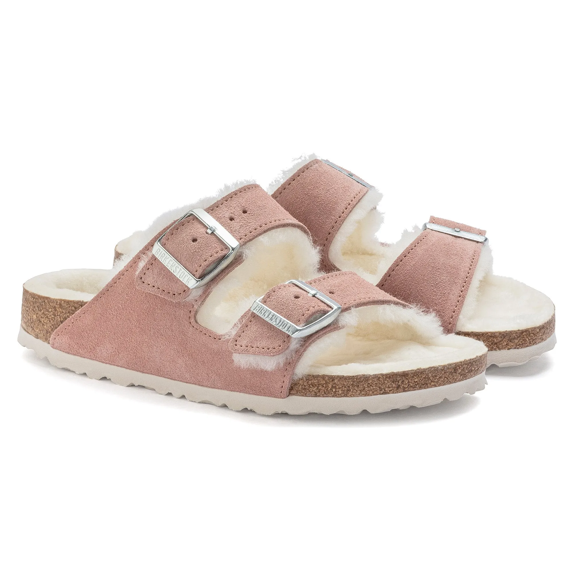 Birkenstock Women's Arizona Shearling Suede Leather Sandal