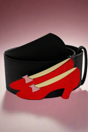 Buckle Down Wizard Of Oz Ruby Slippers Enamel Belt