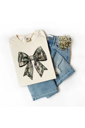 Camo Coquette Bow Comfort Colors T-Shirt