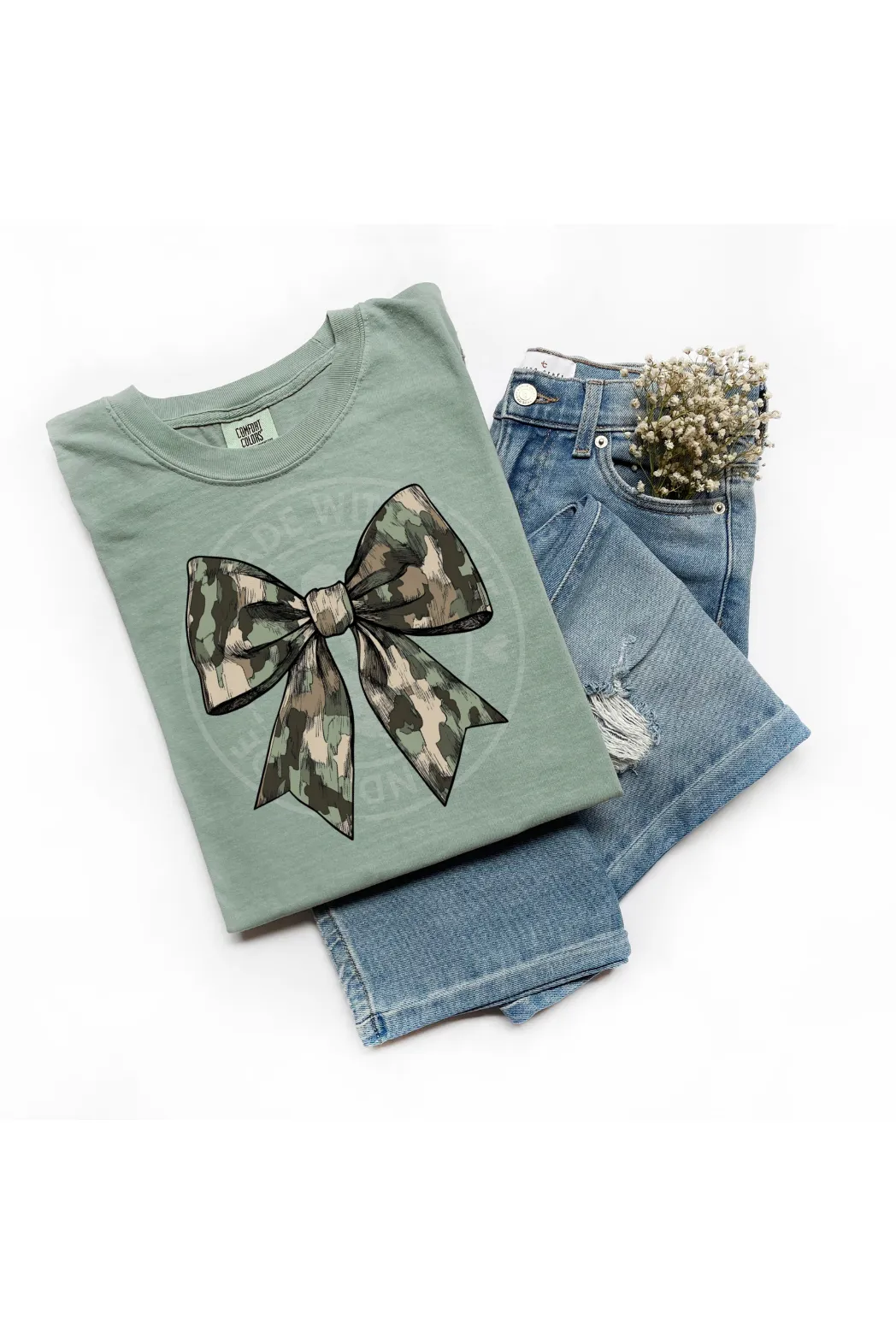 Camo Coquette Bow Comfort Colors T-Shirt