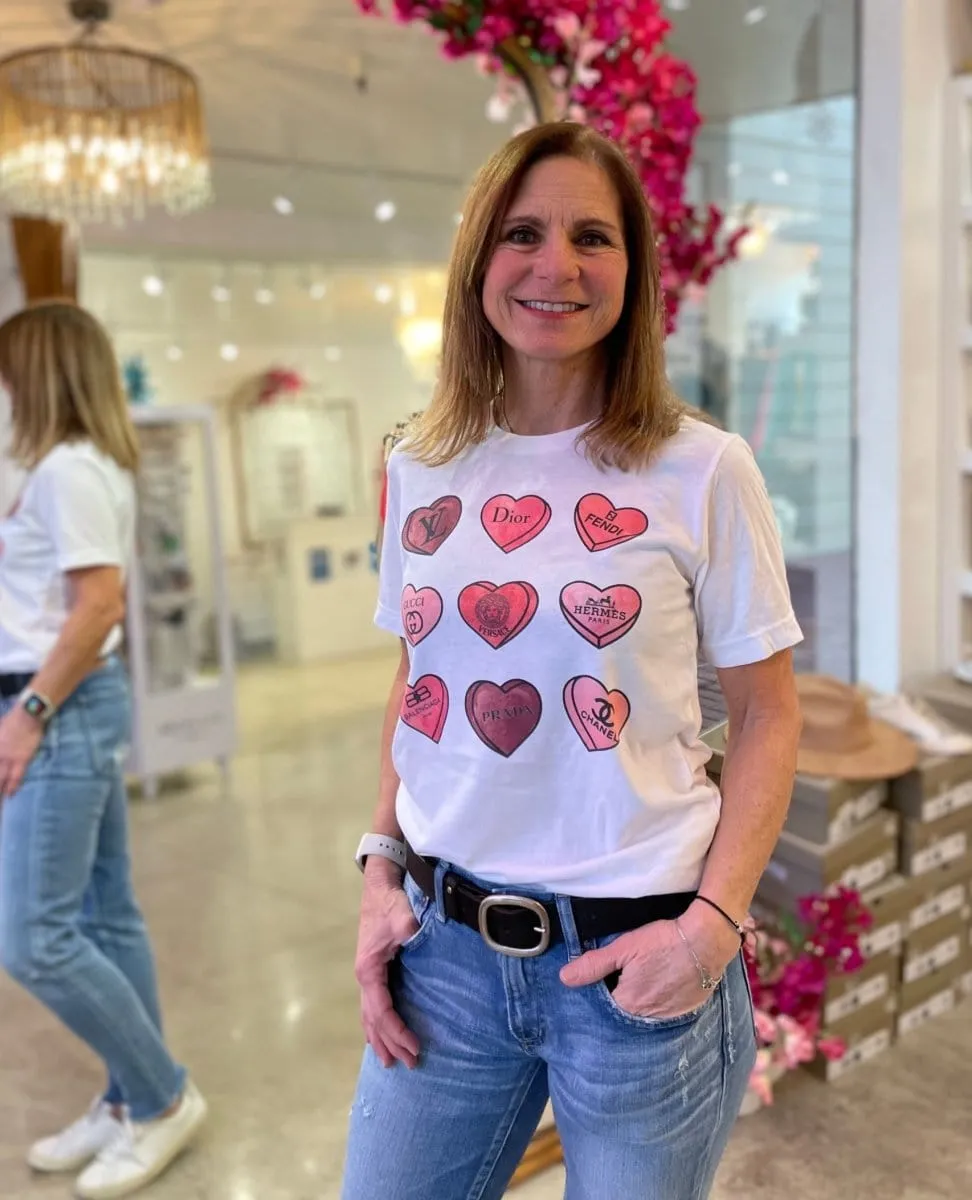 Candy Designer Love Heart White Tee