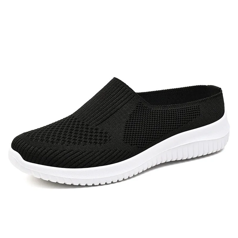 Casual and Soft Knitted Slip-On Sneakers for Women