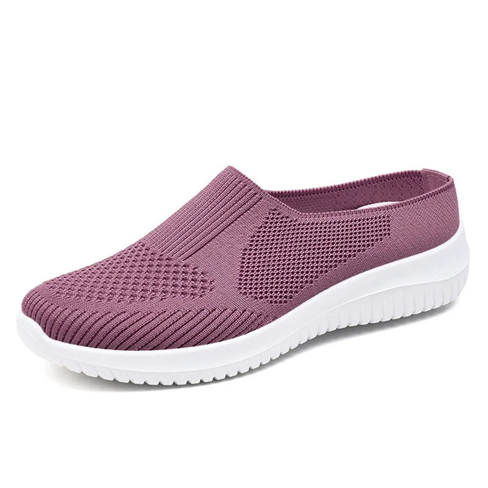 Casual and Soft Knitted Slip-On Sneakers for Women