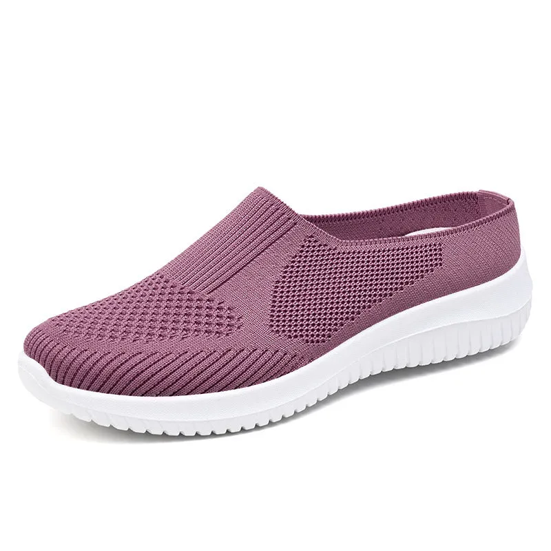Casual and Soft Knitted Slip-On Sneakers for Women