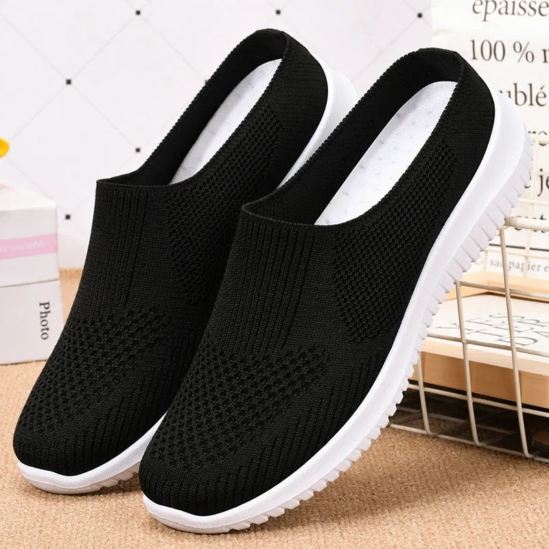 Casual and Soft Knitted Slip-On Sneakers for Women