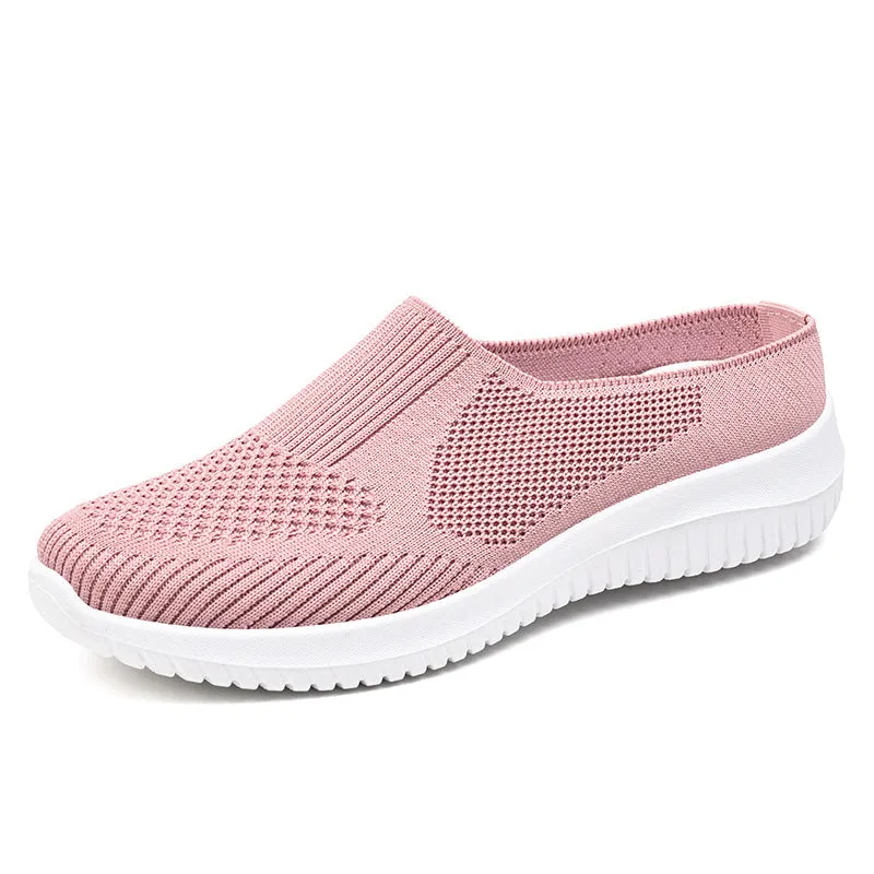 Casual and Soft Knitted Slip-On Sneakers for Women