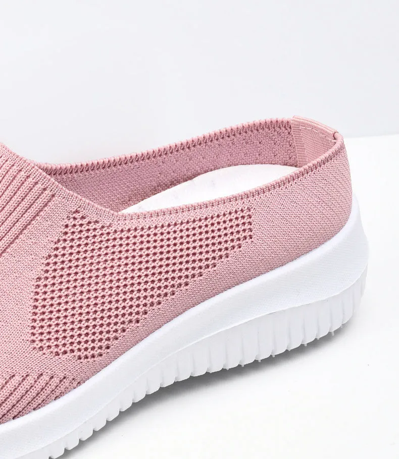 Casual and Soft Knitted Slip-On Sneakers for Women