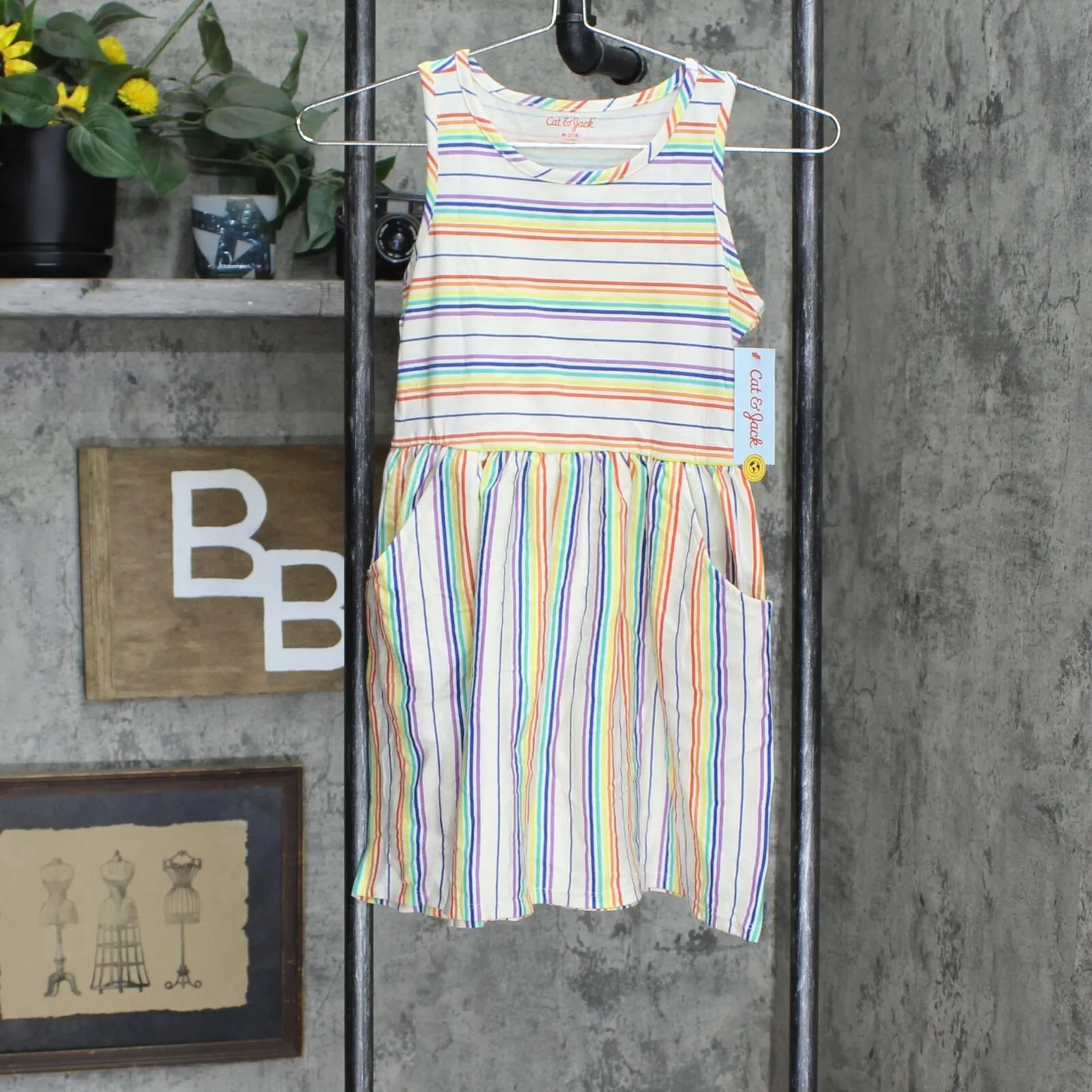 Cat & Jack Girls' Printed Sleeveless Knit Dress