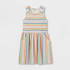 Cat & Jack Girls' Printed Sleeveless Knit Dress