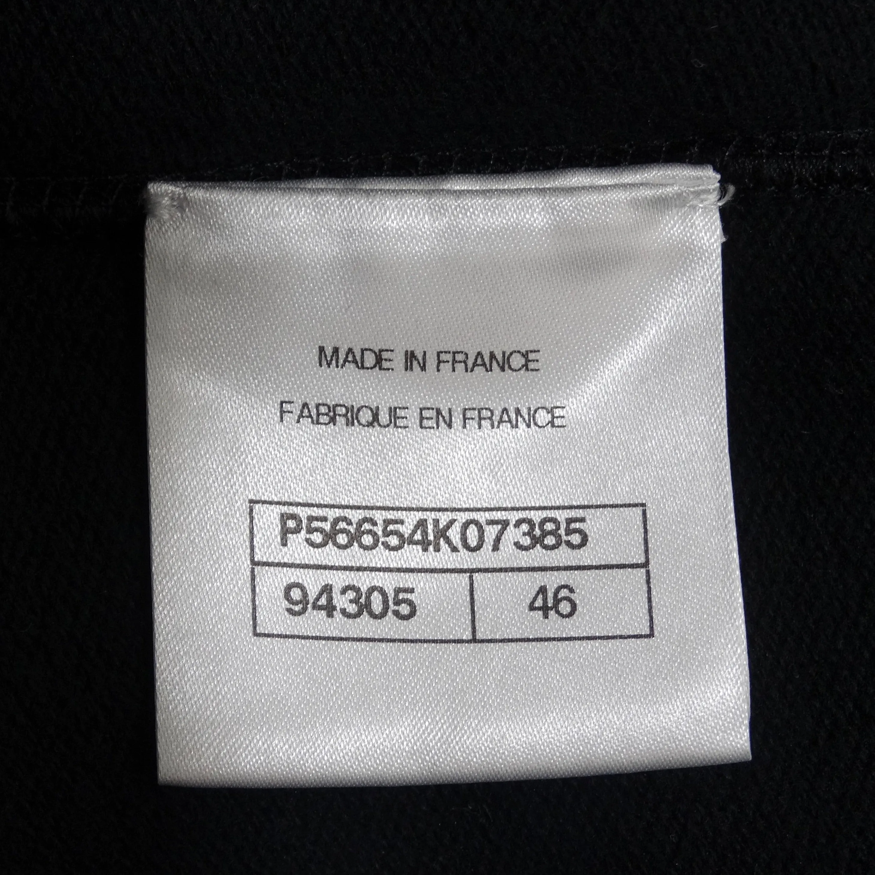 Chanel Black Perforated Knit Short Sleeve Dress