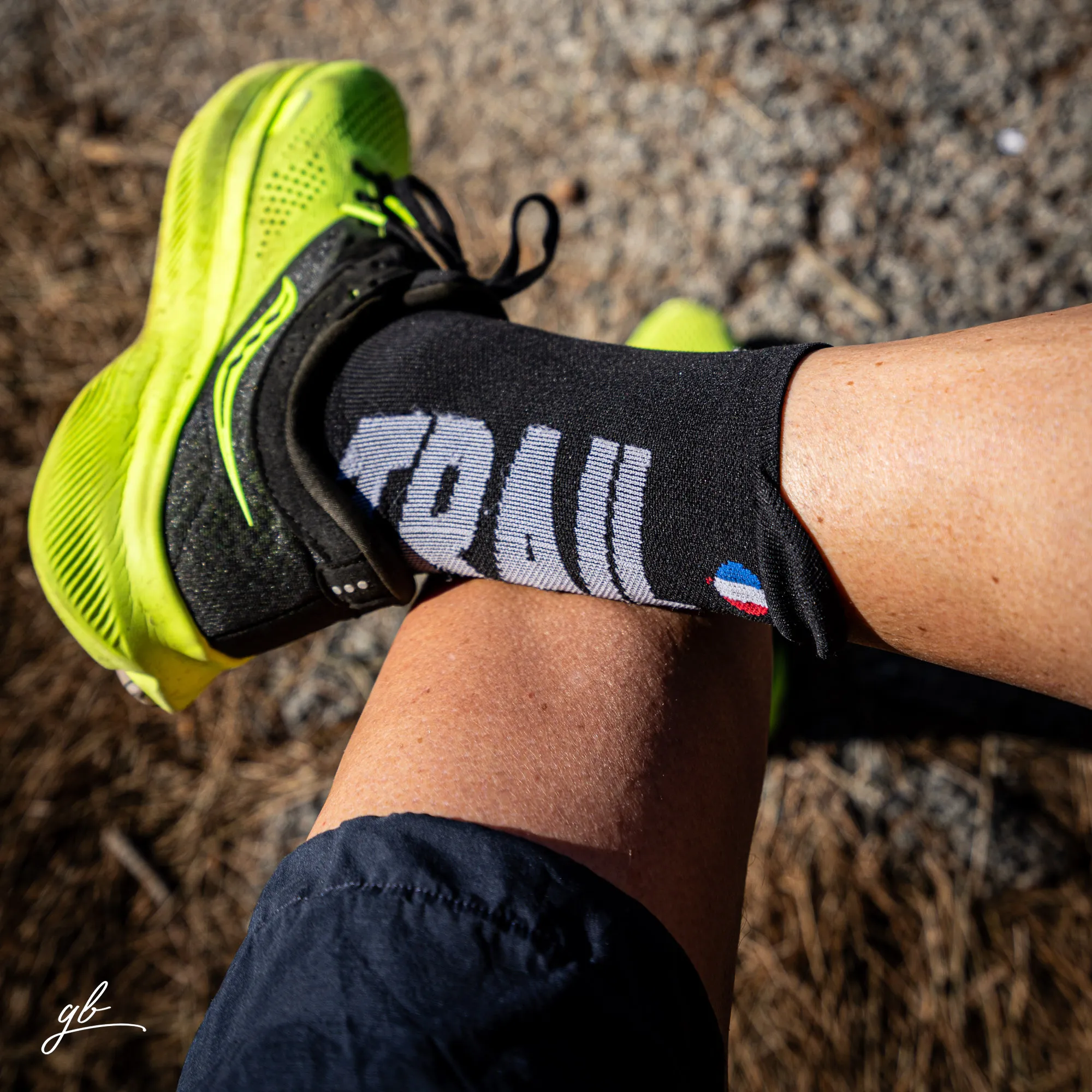 Chaussettes de trail - La noire/turquoise TRAIL