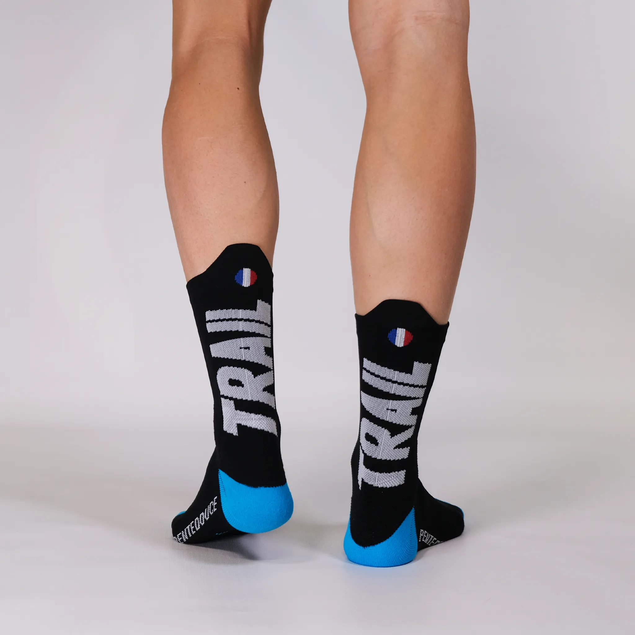 Chaussettes de trail - La noire/turquoise TRAIL