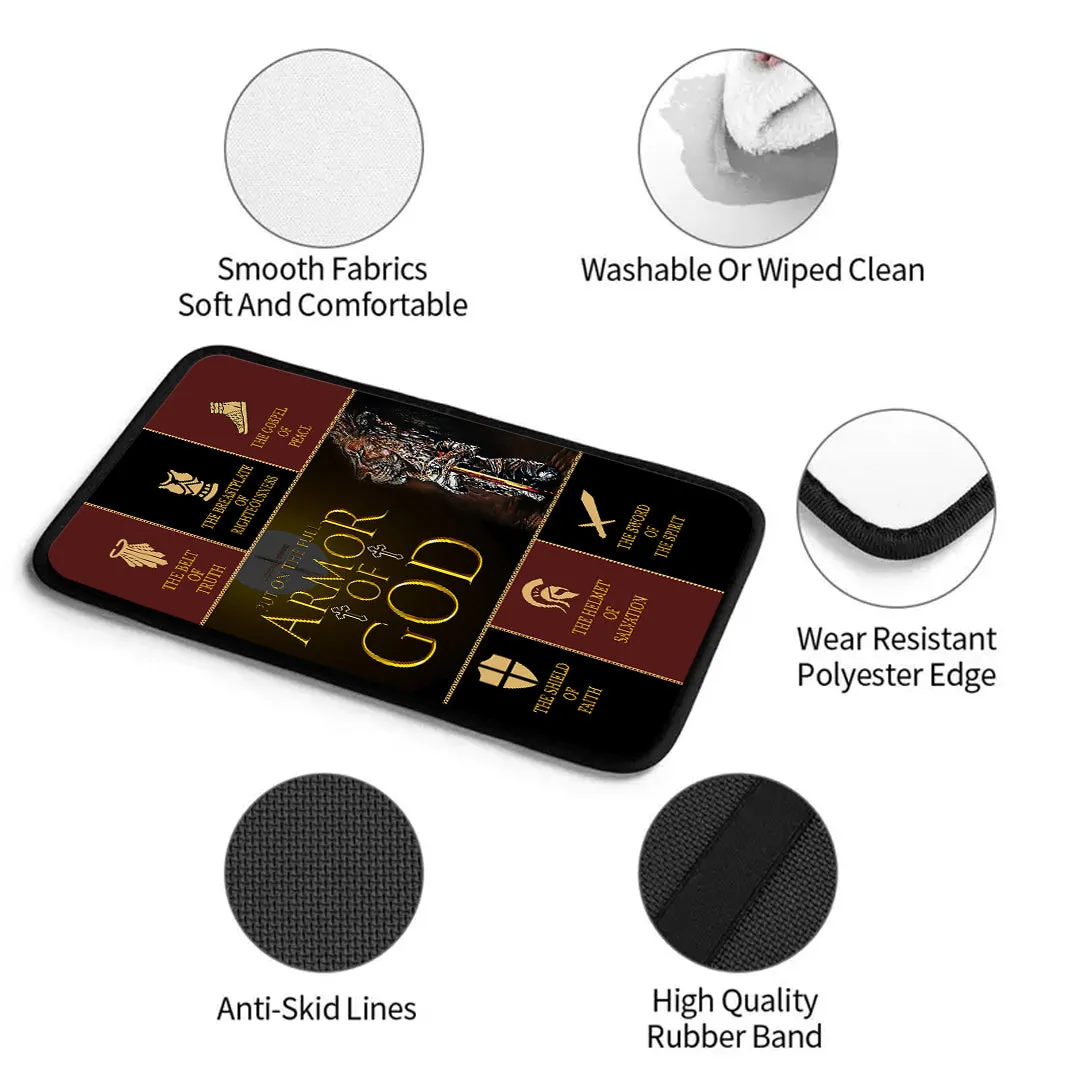 Christianartbag Armrest Accessories Car, Armor Of GOD, Enhance Comfort and Protect Your Armrest with the Live Laugh Love Center Console Armrest Pad, CAB07260923.