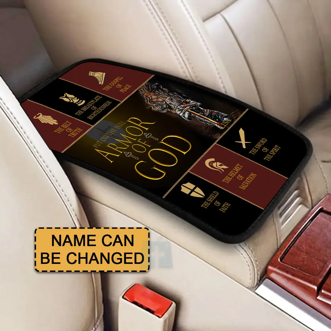 Christianartbag Armrest Accessories Car, Armor Of GOD, Enhance Comfort and Protect Your Armrest with the Live Laugh Love Center Console Armrest Pad, CAB07260923.