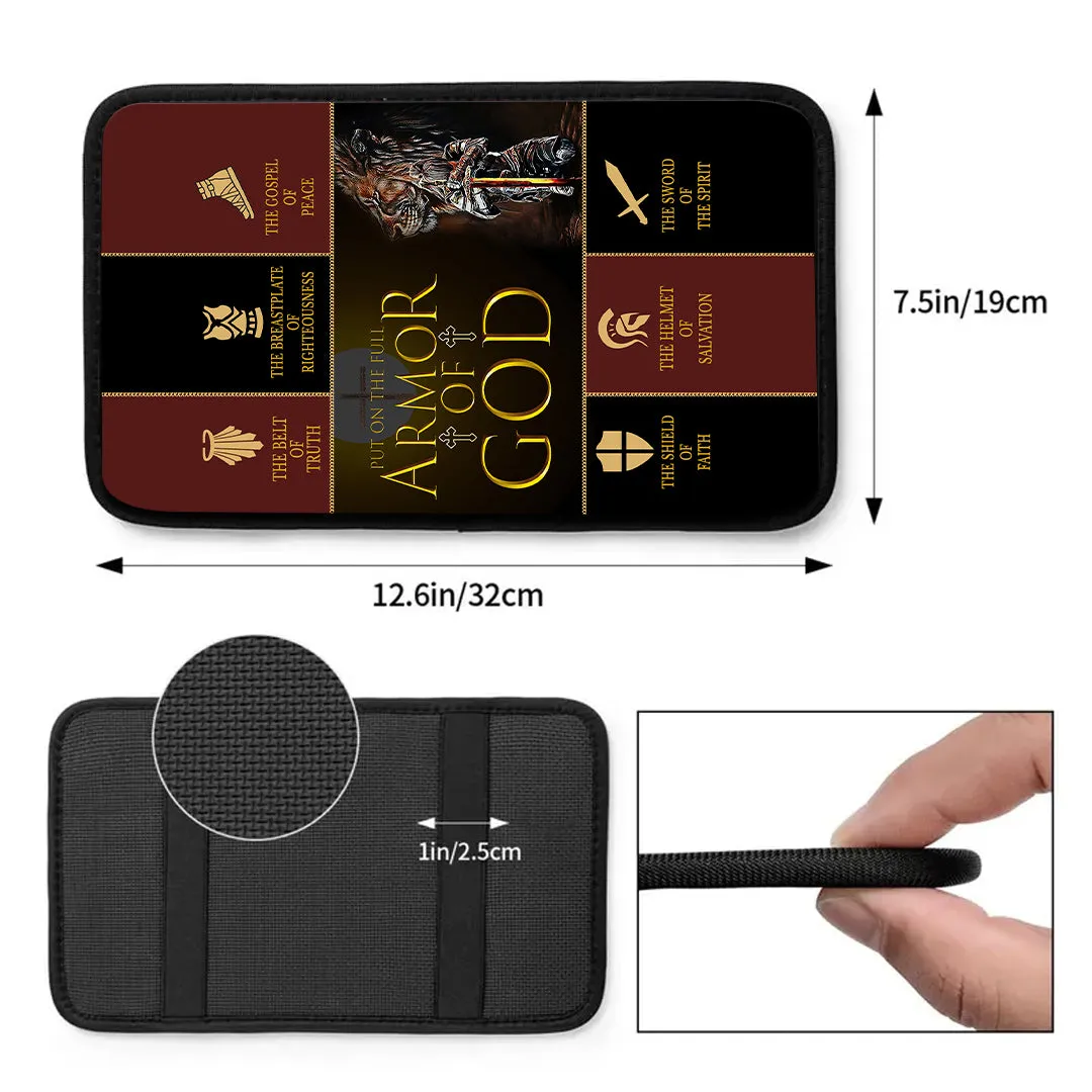 Christianartbag Armrest Accessories Car, Armor Of GOD, Enhance Comfort and Protect Your Armrest with the Live Laugh Love Center Console Armrest Pad, CAB07260923.