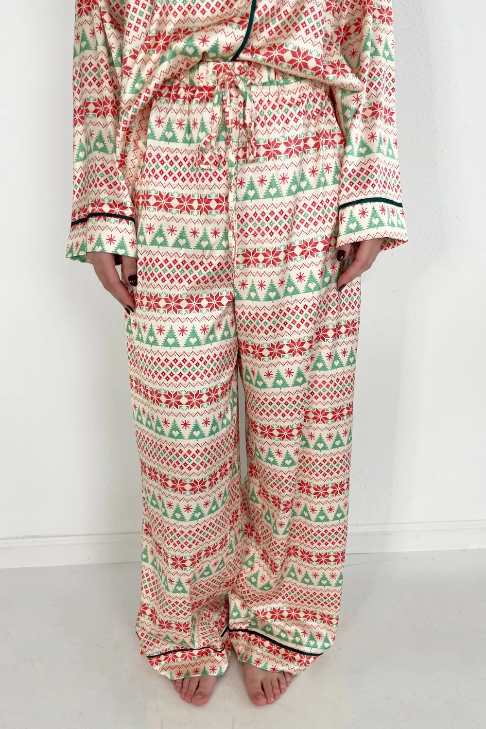Christmas Satin Pajama Set