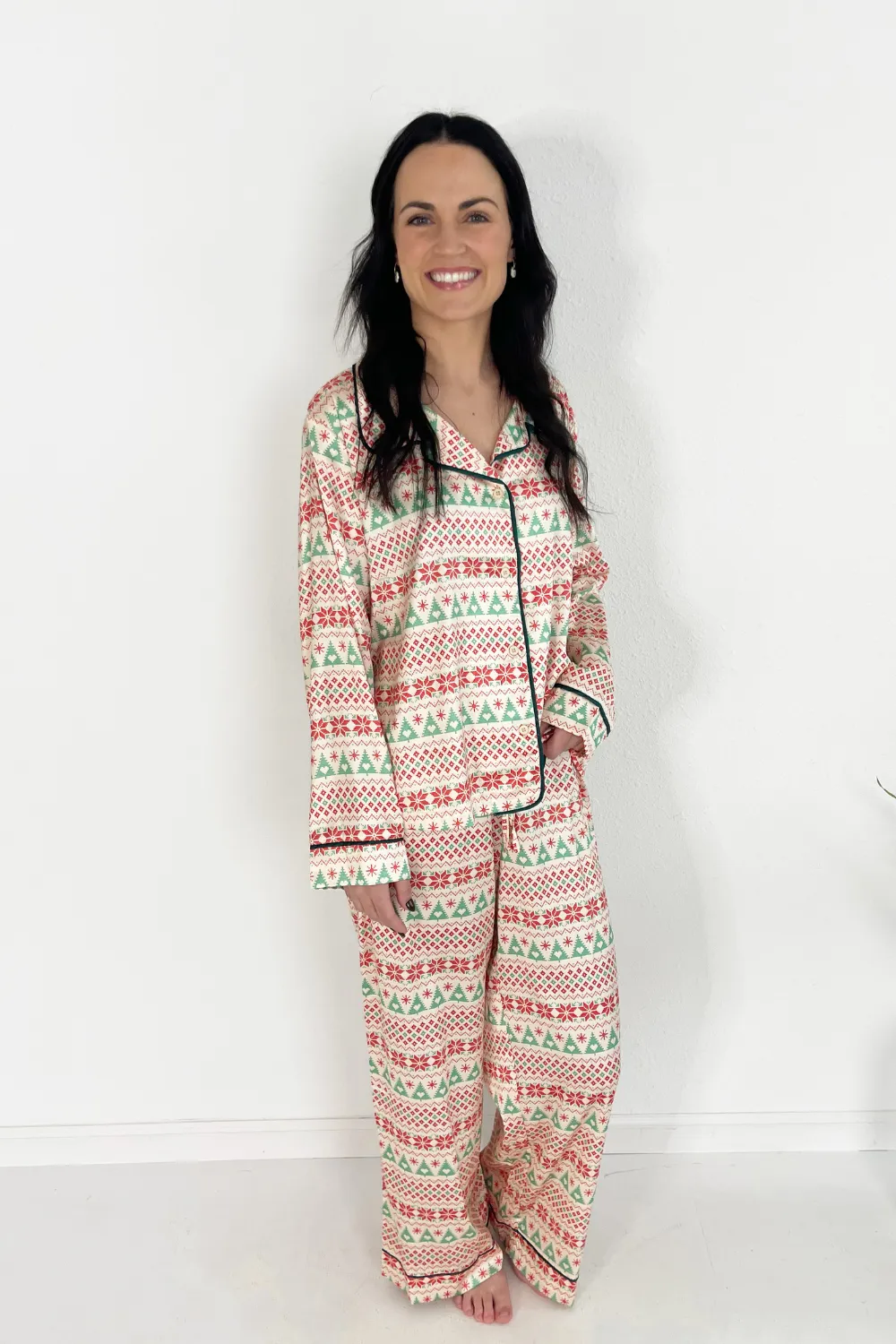 Christmas Satin Pajama Set
