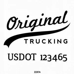Company Name Truck Decal USDOT, 2 Pack