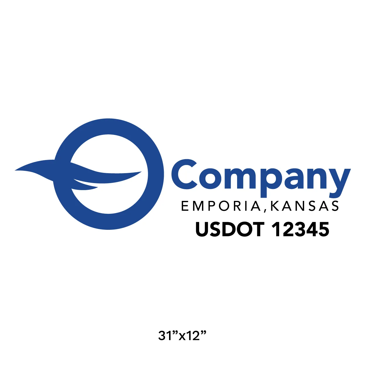 Company Name Truck Door Decal (USDOT), 2 Pack