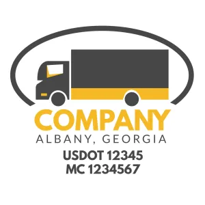 Company Name Truck Door Decal (USDOT), 2 Pack