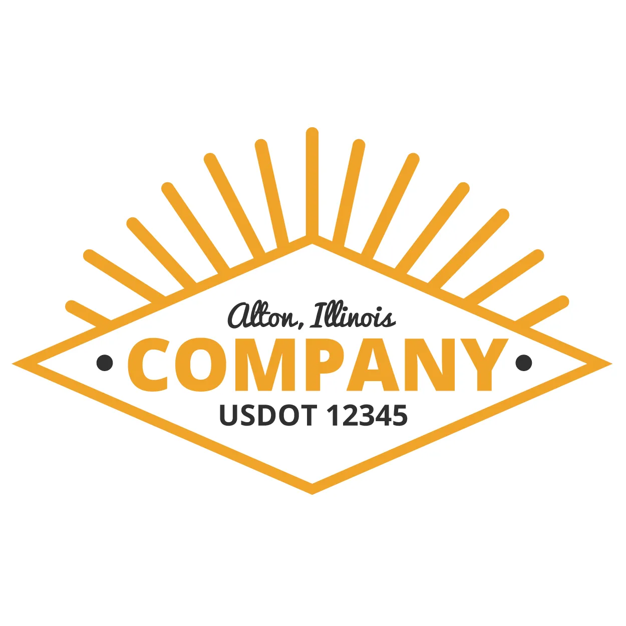 Company Name Truck Door Decal (USDOT), 2 Pack