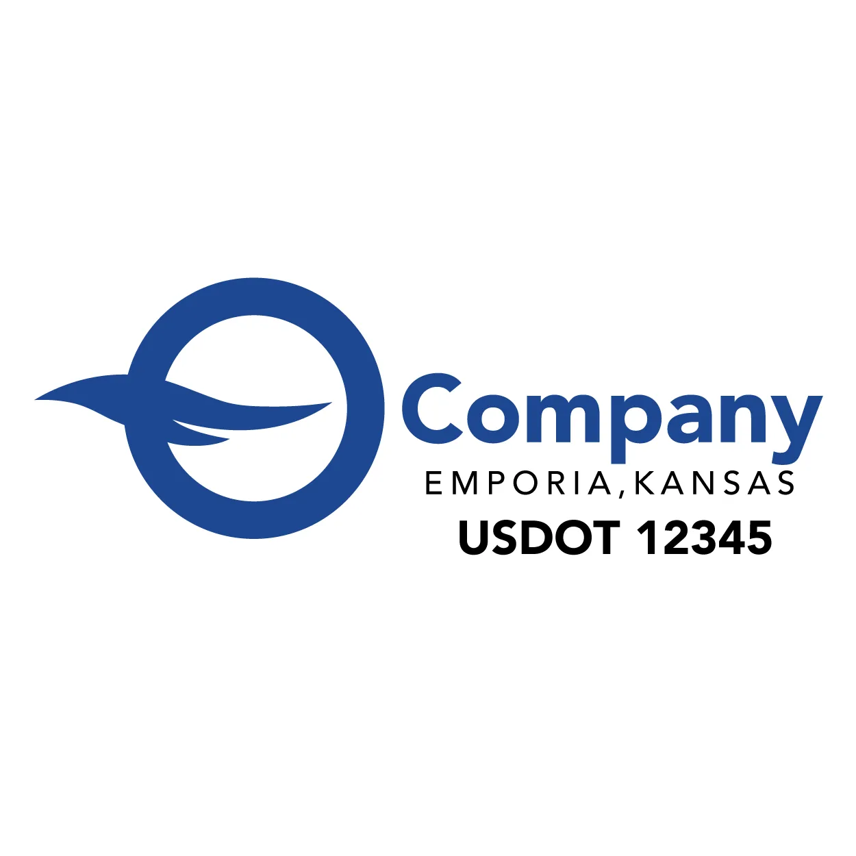 Company Name Truck Door Decal (USDOT), 2 Pack