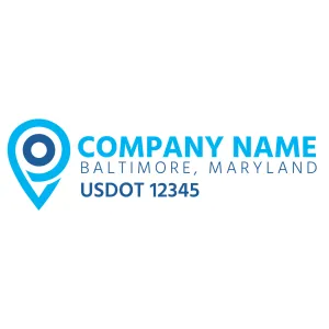 Company Name Truck Door Decal (USDOT), 2 Pack