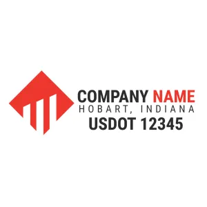 Company Name Truck Door Decal (USDOT), 2 Pack
