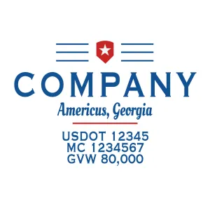 Company Name Truck Door Decal (USDOT), 2 Pack
