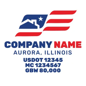 Company Name Truck Door Decal (USDOT), 2 Pack