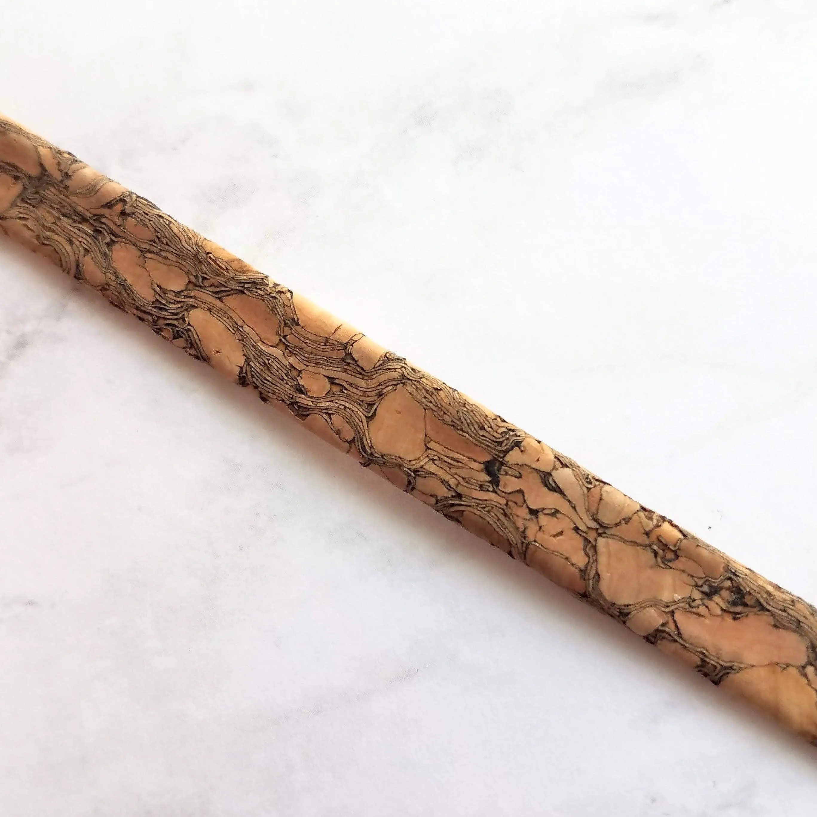 Cork Bracelet - wood cuff & gold adjustable chain, wood bangle, cork bangle, cork bracelet, woof cuff, cork cuff, wide bracelet, marbled