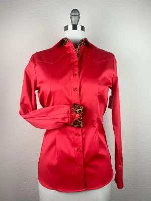 CR Western Pro Wild About Leopard Bright Red- FINAL SALE